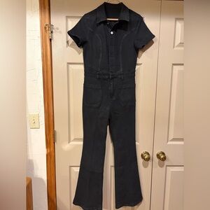 Black Denim Jumpsuit